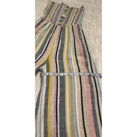 Blue Island Strapless Striped Jumpsuit Multicolored Polyester Blend XS/S-READ - Picture 11 of 12